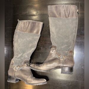 Gray Etienne Aigner Riding Boots